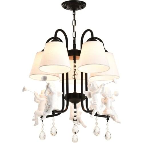 Modern children room angel pendant light Home Nordic Resin Hanging angel Lamp Loft Style bedroom wedding decoration Lighting