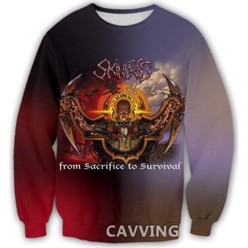 CAVVING 3D Printed Skinless Band Crewneck Sweatshirts Harajuku Styles Tops Long Sleeve Sweatshirts for Men/women