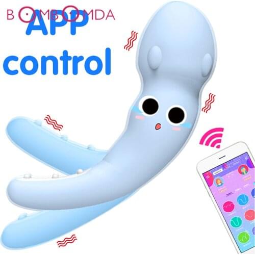 Wireless APP Remote Control Vibrator Monsters Pub Soft Silicone Dildo bluetooth Connect USB Charge Adult Game Sex Toys For Women