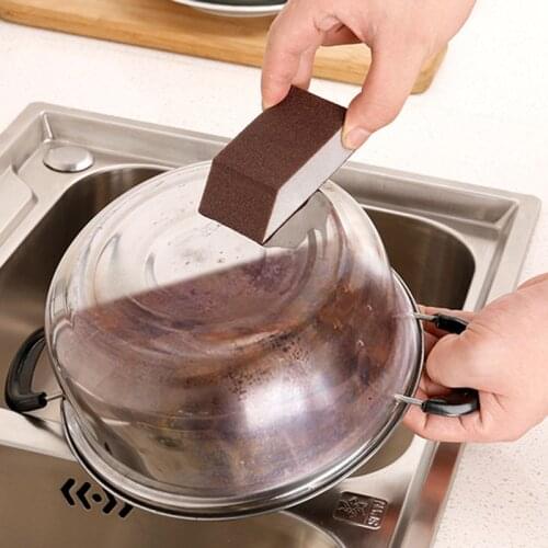 Magic Sponge Eraser Rust Remover Brush Dish Pot Cleaning Brush Sponge Emery Descaling Clean Rub Pot Kitchen Tool Accessories