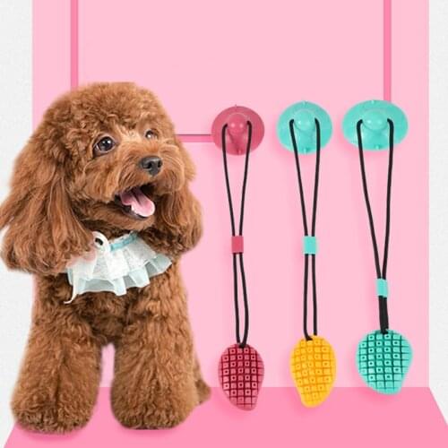 Cleaning Teeth Pet Dog Chew Toys for Small Medium Dogs TPR Suction Cup Puppy French Bulldog Teething Stick Toy mascotas Supplies