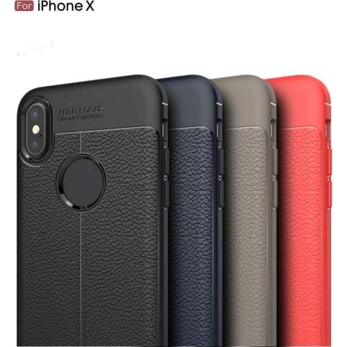 100pcs/lot Free Shipping New Lichee TPU Soft Cover Case For iPhone X / For iPhone 7/ For iPhone 8/For iPhone 6 Plus