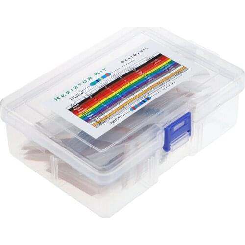 1000pcs 50 Values ​​1 Ohm 10M Ohm 1 / 4W Resistors Assortment Kit Assorted