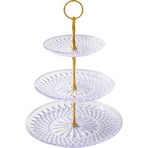 3 Tiers Cake Display Stand, Reusable Round Cake Stand Display Fruit Plate, Cake Stands For Afternoon Tea