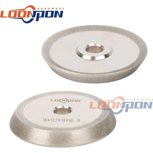 78mm Diamond Grinding Wheel Dish Grinder Circle Sharpener Disc for Carbide Metal Tungsten Steel Milling Cutter Tool 200Grit