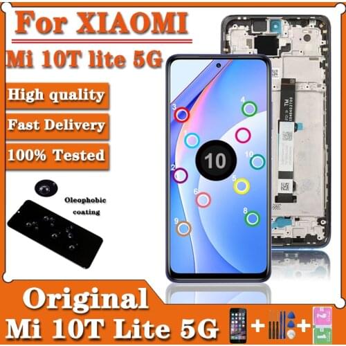 6.67" Original Display For Xiaomi Mi 10T Lite 5G LCD 10 Touches Screen For Mi 10T 10 T Lite 5G M2007J17G Display Replacement