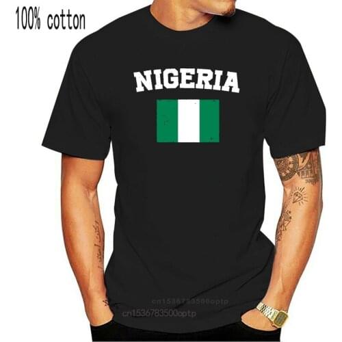 Design Tshirt Humor Hilarious Novelty Adult Nigerian Flag Shirt - Vintage Nigeria T-Shirts Classic Homme Tee Tops