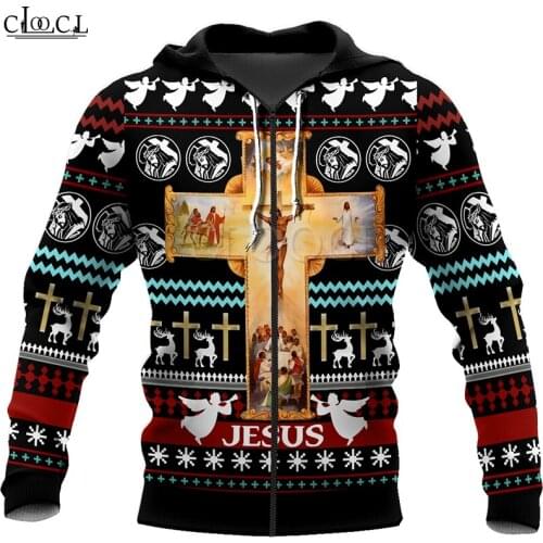 HX Newest Christian Jesus Catholic 3D Print Hoodies Pullover Men Women Fashion Casual Harajuku Zipper Hoodie Tops Drop Shipping
