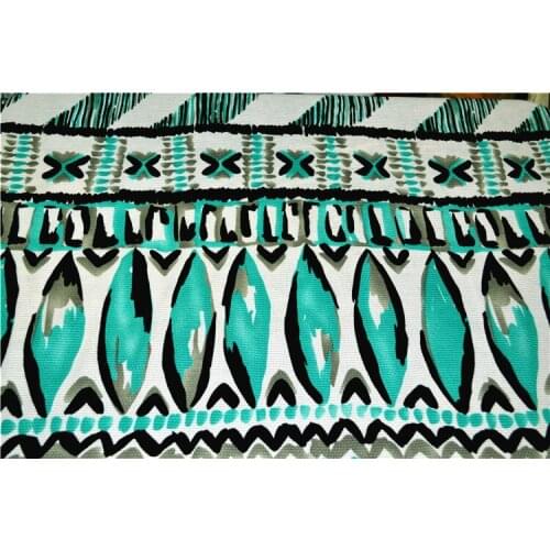 Multielement color piece fashion stripes digital printing small coat of natural linen skirt vest skirt / 1 m