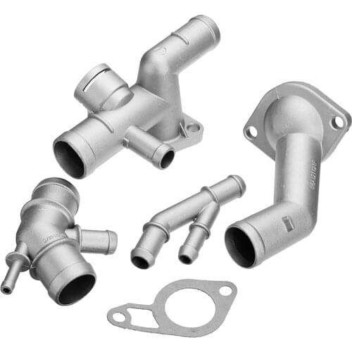 4pcs/set 06A121132A Replacement for MK4 1.8T TT Aluminum Coolant Flange Upgrade Kit Engine Cooling Coolant