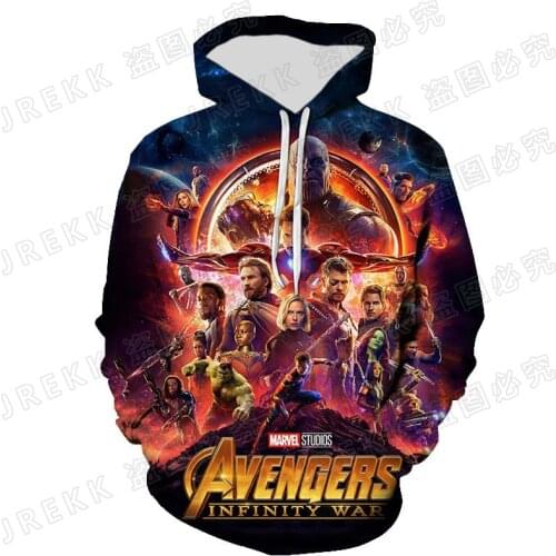 New Marvel The Avengers Hoodies Men Women Children 3D Print Sweatshirt Pullover Streetwear Boy Girl Kids Cool Tops Clothing