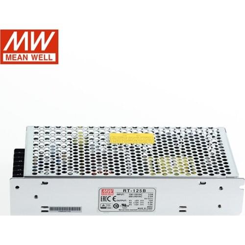 Original MEAN WELL RT-125B 132W AC/DC Triple Output Switching Power Supply 5V 12V -12V DC 12A 5A 1A Power Unit Transformer SMPS