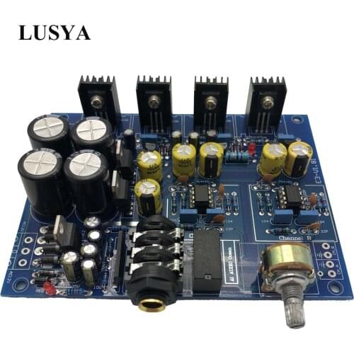 Lusya NE5532 Headphone Amplifier Board Toshiba BD139 BD140 for 32-600 ohm Headphone impedance AC 12V-15V T0288