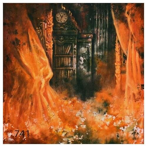 Professional Scenic Hand Paint Muslin backdrops, 10ft x 10ft Hand Painted Photography Background