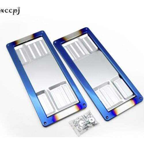 Stainless steel license plate frame, baking blue license plate frame, license plate frame