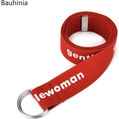 130cm New Fashion Letters Men And Women Canvas Belt Red/Blue/Cyan-blue High Quality Youth Designer Jeans Belt