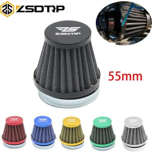 ZSDTRP Universal 55mm Motorcycle Air Filter Fit PWK KOSO KEIHIN OKO MIKUNI 32mm 34mm Carburetor Tapered Cleaner Replacement