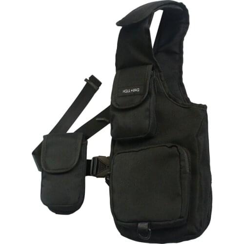 Men Retro Fashion Streetwear Hip Hop Vest Coat Male Female Japan Korea Style Loose Function Waistcoat Sleeveless Jacket