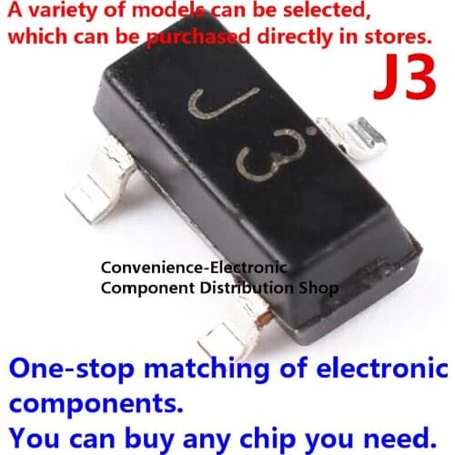 100PCS/PACK MMBT9013BT1G SMD Chip triode S9013 screen printed J3 SOT-23 packaged NPN low power transistor