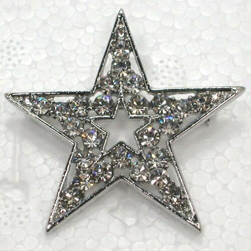 12pcs/lot Wholesale Price Fashion Brooch Rhinestone Pentagram star Pin brooches Jewelry Gift C101779