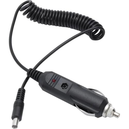 12V Car Cigarette Lighter Socket Plug Connector Power Supply Charger Cable 5.5x2.1mm Male Plug 1.2M
