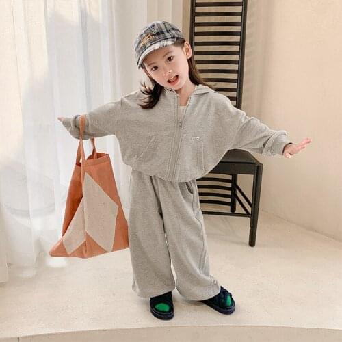 Girls Suit Coat+Pants Cotton 2Pcs/Sets 2021 New Arrive Spring Autumn Teenager Kid School Outdoor Children Clothing