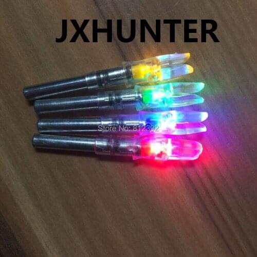 6PK green color archery hunting compound bow carbon arrow nock with lighted led light OD 5.3mm