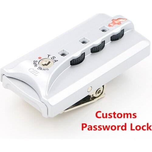 Aluminium Frame Customs TSA Trolley Password Lock Part Fixed Lock Replacement Handmade Luggage Suitcase Code Lock K001