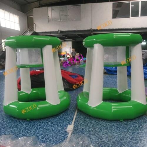 Free air ship to door,water floating toys 1.5m inflatable basketball hoop game, airtight pvc inflatable basketball toss game