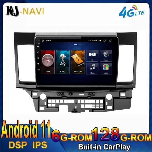 DSP CARPLAY 6+128GB Android 11 Car Player Radio Stereo Multimedia GPS Navigation For Mitsubishi Lancer 10 CY 2007-2012 No DVD