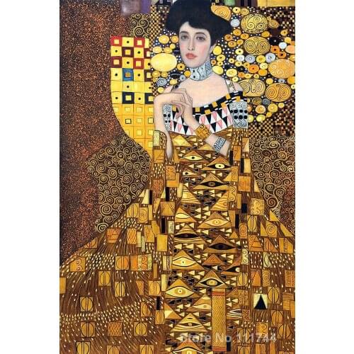 Beautiful woman paintings of Gustav Klimt Portrait of Adele Bloch Bauer Hand painted canvas art High quality