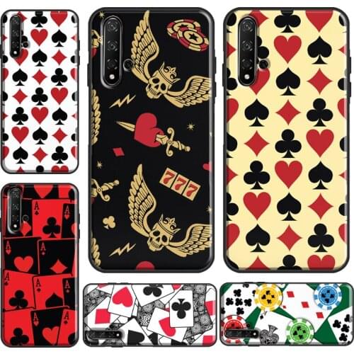 CASINO PLAYING CARDS COLLECTION For Huawei Nova 5T Y9 Y7 Y6 2019 Case For Honor 8X 9X 10i 9 10 Lite 20 Pro 7A 8A Cover