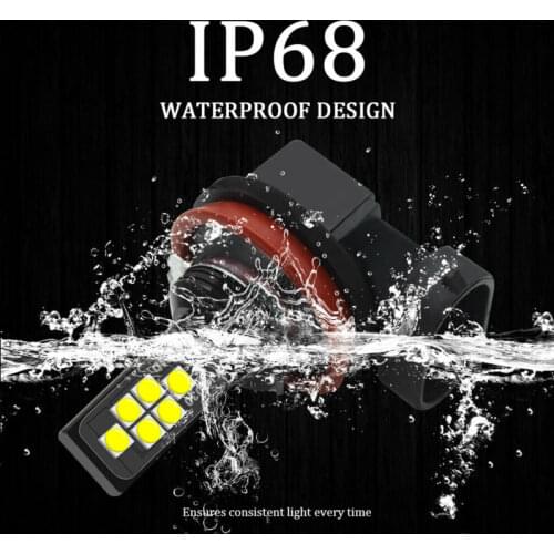 2pcs Car H1 LED Headlight Fog Lights Bulbs Kit High Low Beam 6000K 40000LM White Fog Lamp Replacement Accessories