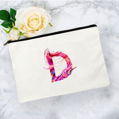 Art Letters Cosmetic Bag for Makeup Pouch Mini Womens Travel Handbags StorageWomens Bag Travel Bag Cosmetic Bag Korean Bag