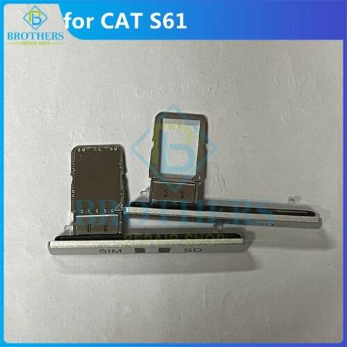 SIM Card Tray for CAT S61 SIM Card Slot Holder for CAT S61 SD Card Slot Tray Silver Phone Replacement Part