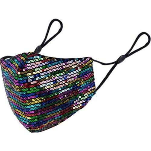 2pcs Halloween Masks For Adults Sequins Mask For Face Headband Bandana Face Mask Designer Mascarillas Mascherine Mondkapje Print