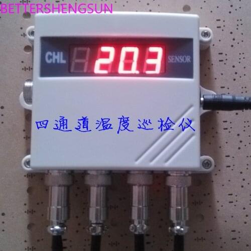 Multi-channel temperature inspection instrument DS18B20 modbus-rtu rs485 single bus relay alarm