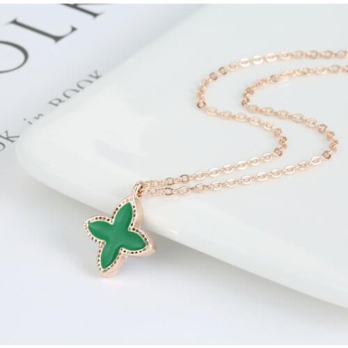 Fashion Star Heart choker Necklace for Women Man Lovers Clover Rose Gold Chain Pendant Necklace Engagement Jewelry