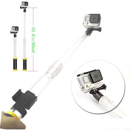 Self Selfie Stick Handheld Waterproof Monopod + Remote Holder Box Clip for Gopro HERO 7 6 5 4 3+ 3 xiaomi yi SJCAM Accessories