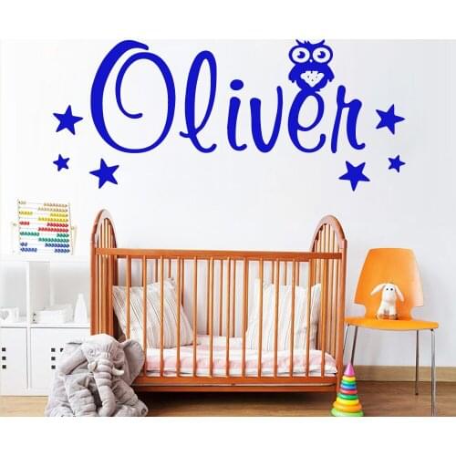 Cartoon Style Name Pvc Wall Decals Home Decor For Living Room Bedroom Vinyl Decals