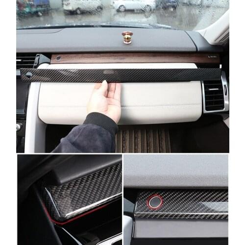 Real Carbon Fiber For Land Rover Discovery 5 LR5 2017 2018 2019 2020 L462 Dashboard Decoration Panel Trim