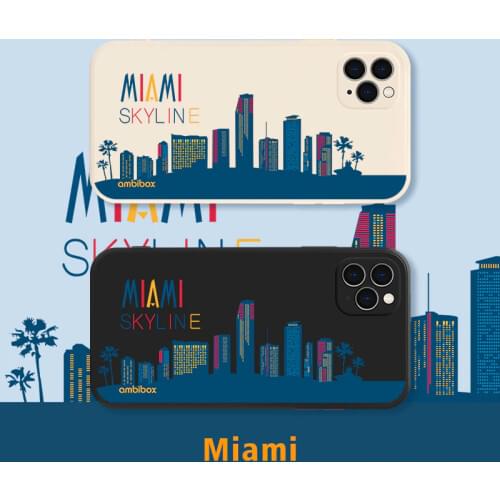 New Luxury Original Liquid Silicone Soft City Landmark Case For iPhone 11 Pro X XR XS Max 7 8 6 6s Plus SE 2020 12 Pro Max Case