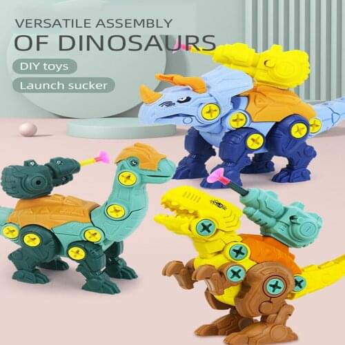 Nut Disassembly Loading Unloading Dinosaur Model Kids Toys Boys Screw Boy Creative Tool Education Toys For Children Animal Model