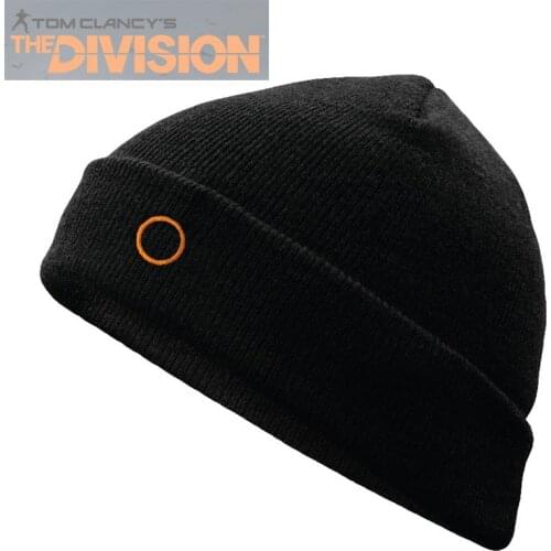 Customize Embrodiery Logo Cap Tom Clancys Division SHD Agent Cap Grey/Red/Black Knitted Hat for Men Women Winter Warm Cap