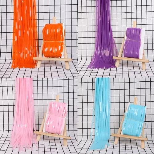 Tassel Garland DIY Metallic Foil Tinsel Fringe Door Curtain Wedding Birthday Party Decoration Baby Shower Background Decor