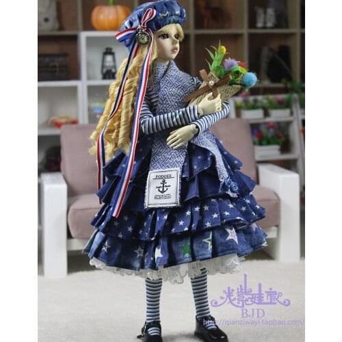1/4 1/3 scale BJD dress+hat+scarf for BJD/SD clothing doll accessories,Not included doll,shoes,wig and other accessories 18D1596