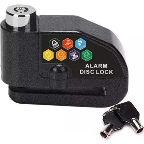 Motorcycle Alarm Lock Motorbike Anti-theft Alarm Bike Scooter Wheel Disc Brake Safety Siren Lock for Suzuki Kawasaki BMW