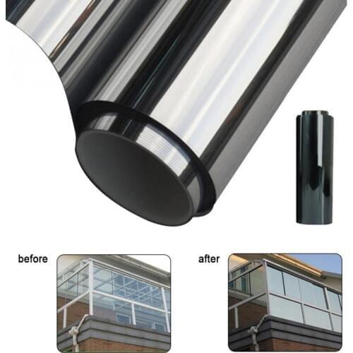 Heat control Anti UV window film Solar mirror one way film Self Adhesive Privacy office Building decorative Foil Glass Stickers