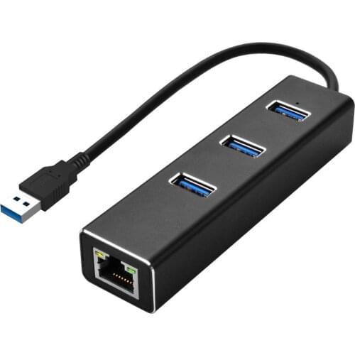 Lcone USB 3.0 Gigabit Ethernet Adapter 10/100/1000Mbps Network Card USB 3.0 HUB Lan Wired Rj45 USB Splitter For PC Laptop