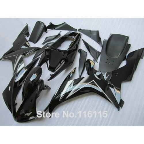 High quality ABS Fairing kit for YAMAHA R1 2002 2003 all glossy black fairings set Full injection molding YZF R1 02 03 YZ11